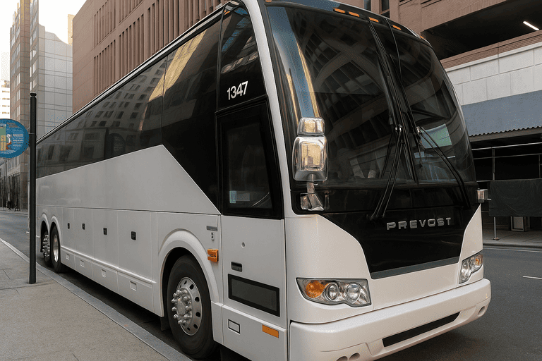 a Charter Bus Rental New Brunswick coach bus