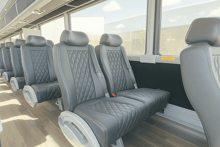 interior of Charter Bus Rental New Brunswick charter bus